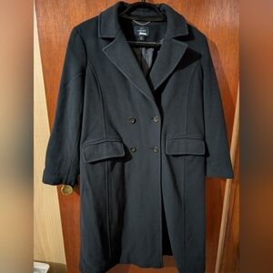 Lands' End Classic Black Women's Pea Coat